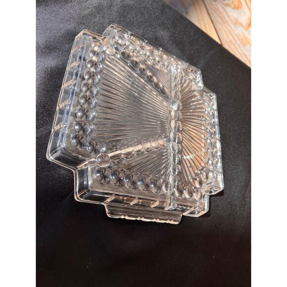 Art Deco Glass Divided Tray - Picture 7 of 9